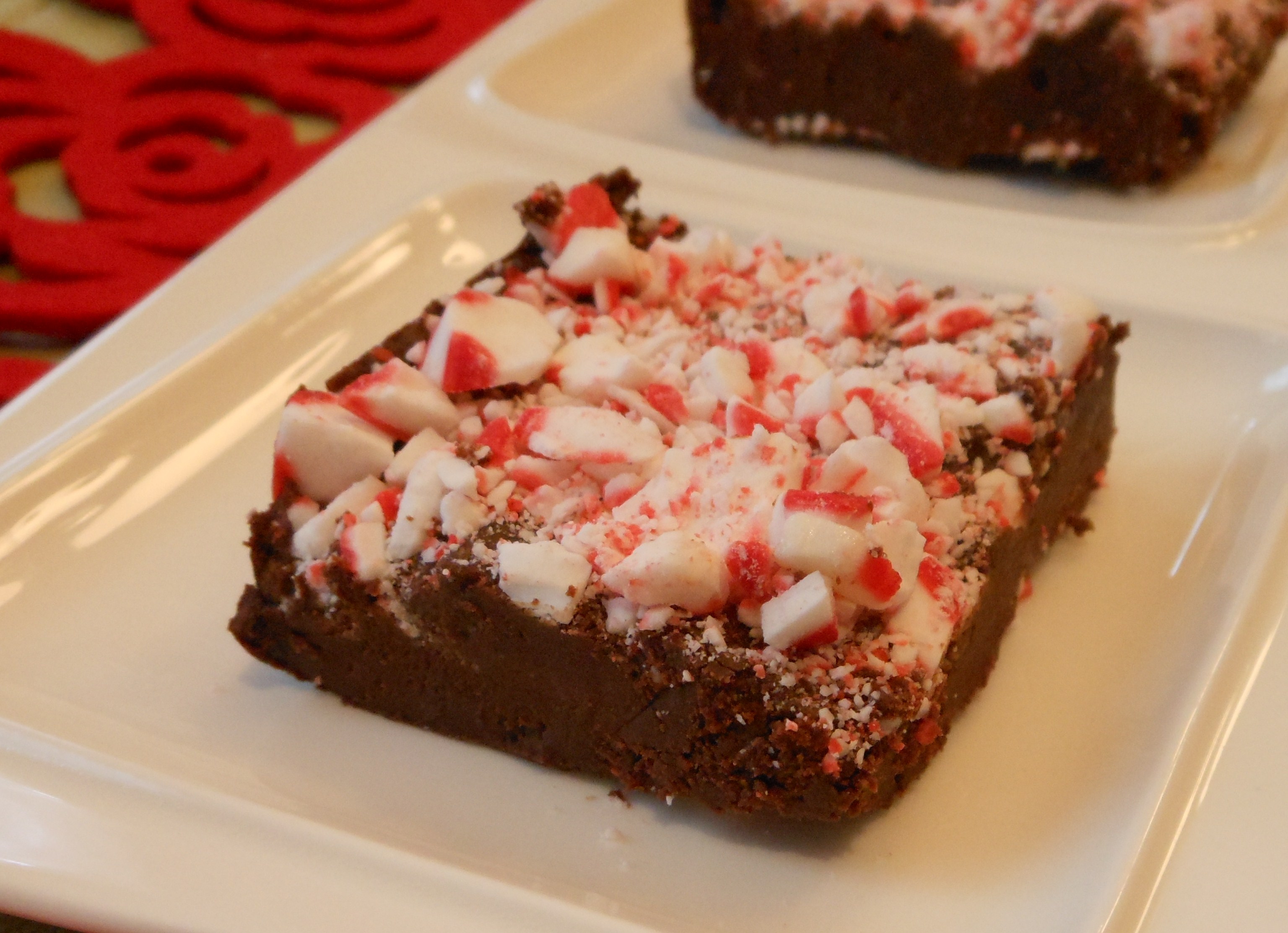 Fudge with Optional Crushed Peppermint Topping Vegan Recipes for