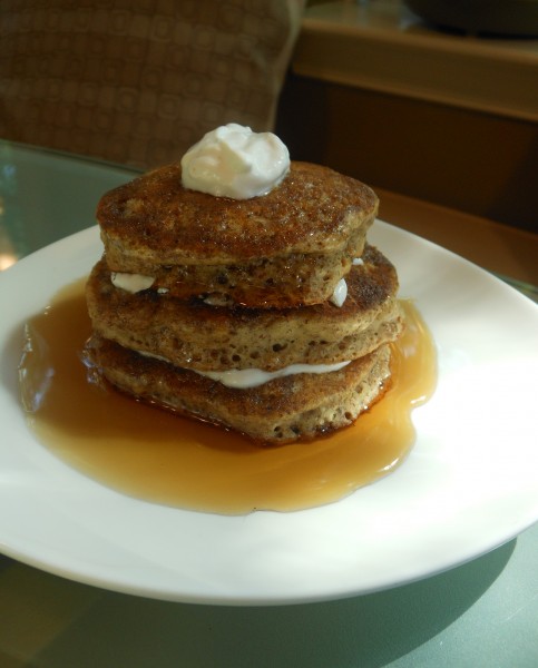 Pancakes with Flax Seed and Oatmeal for One