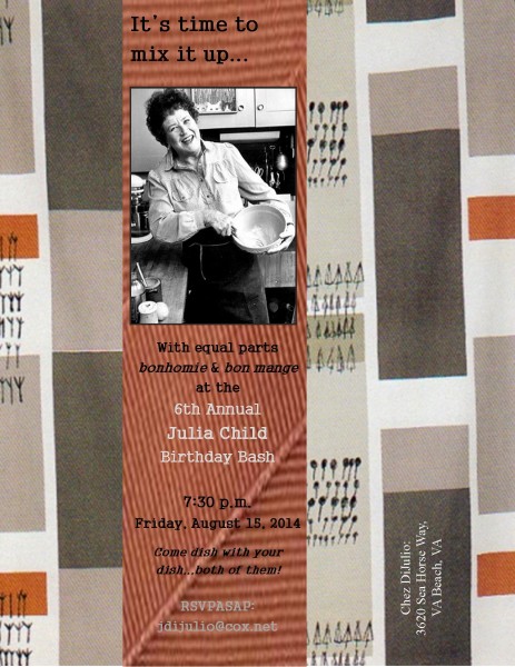 Julia Child Birthday Bash Invitation 2014