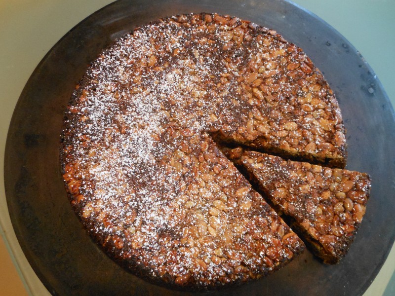 Pumpkin Seed-Chocolate Chip Cake