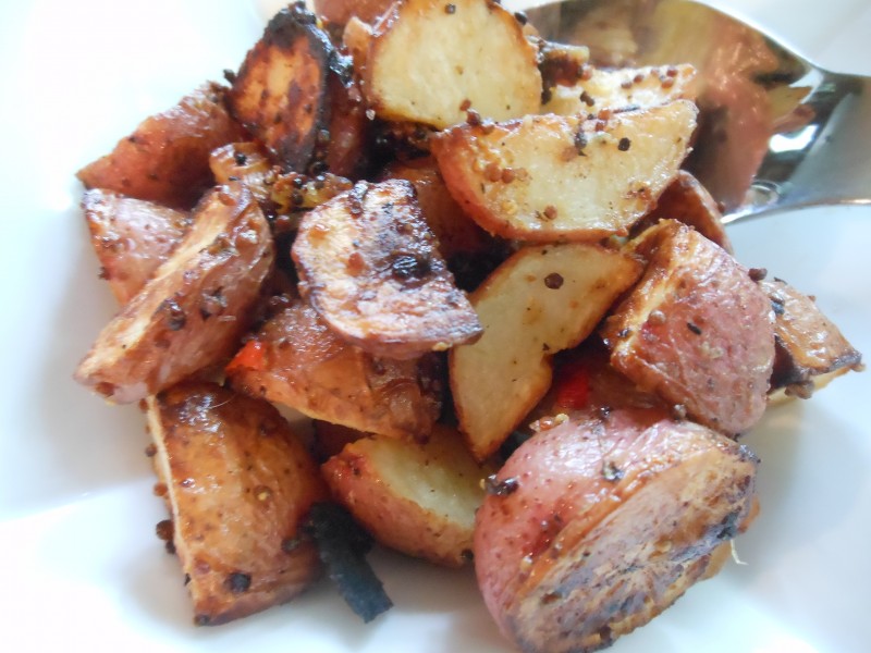 Crispy Mustard-Roasted New Potatoes