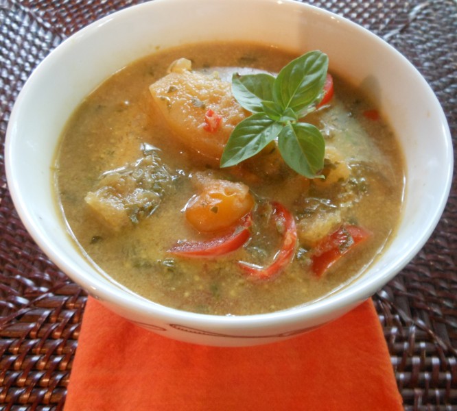 Thai Coconut Milk and Vegetable Soup 1