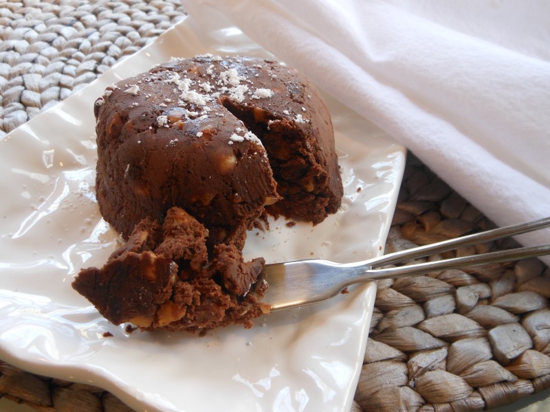 Chocolate, Cream Cheese, and Hazelnut Pate--cut open