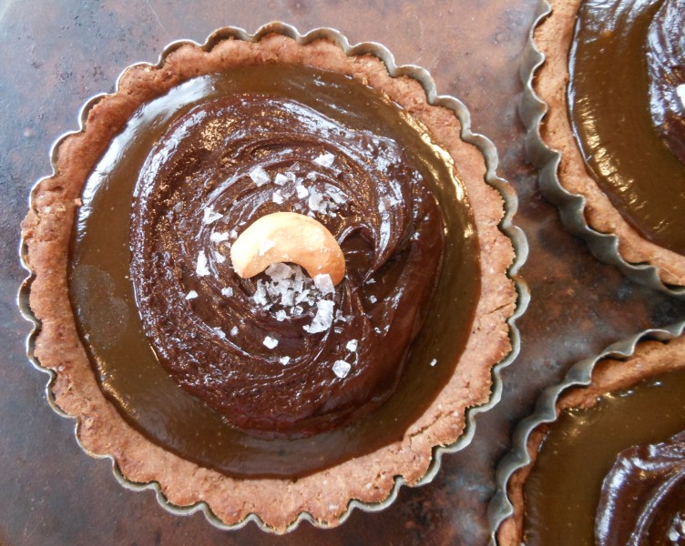 Salted Caramel and Chocolate Ganache Tarts