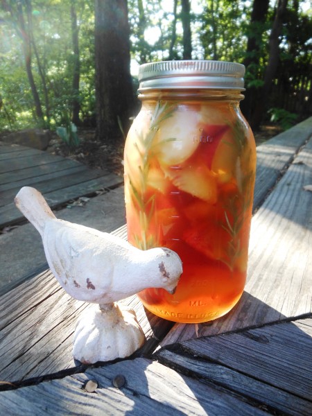 Fruit Pickles--Peaches and Rosemary