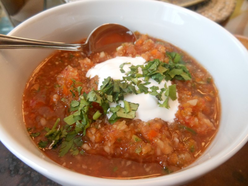 Grilled Watermelon Gazpacho