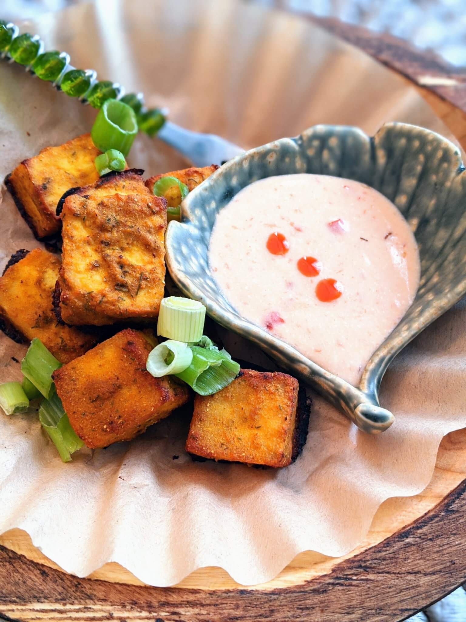 GF Battered & Oven“Fried” Tofu Cubes (vegan plantbased) Vegan