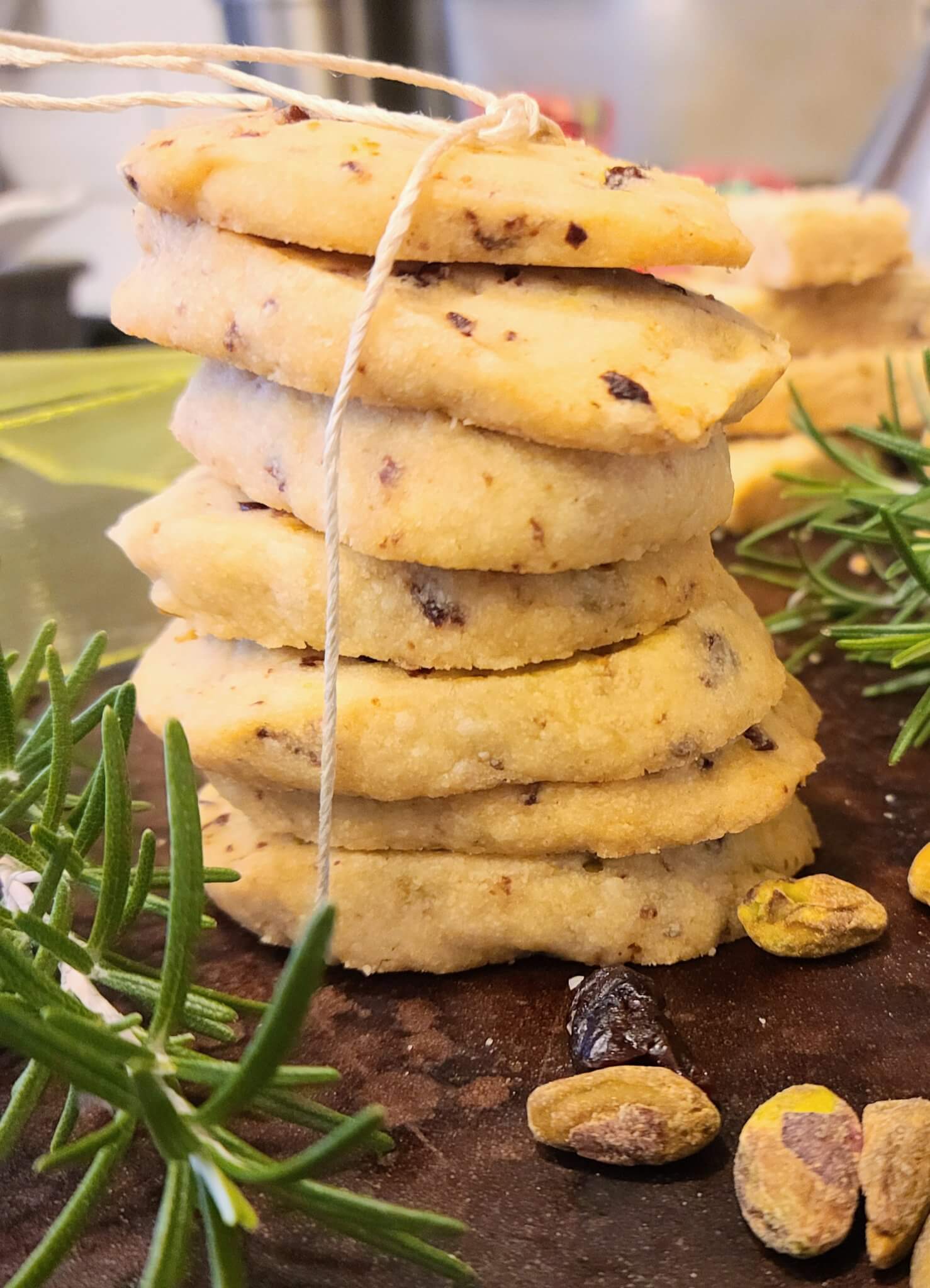 Russian Almond Cookies (with Pistachio and Dried Cherry/ Cranberry Variation) [vegan & plant-based]