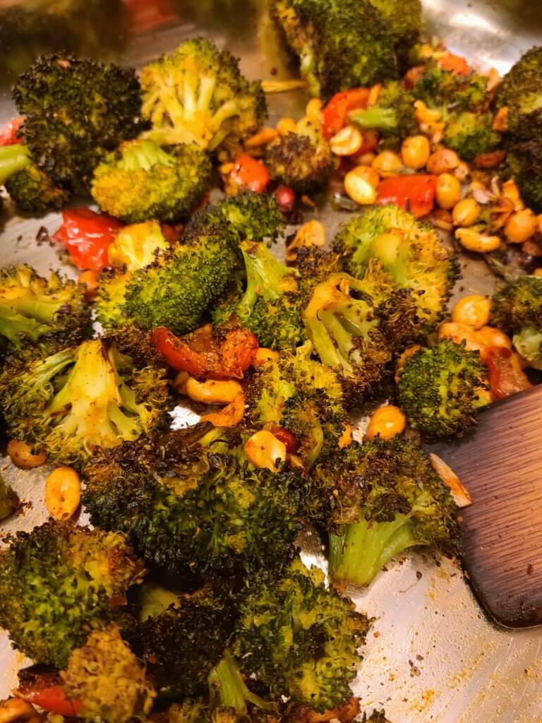 Sichuan Vegetables in Hot Chili Oil with Garlic, Ginger, Scallions