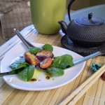Vegan Grilled Radishes and Spring Greens with Maple Curry Vinaigrette