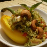 Vegan Thai Coconut-Quinoa Stuffed Peppers