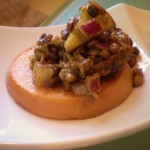 French Lentil (and Apple) Salad with Champagne-Dijon Vinaigrette AND Quick Vegan Tempeh Bacon