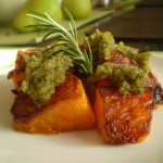 Vegan Grilled Pumpkin with Kale, Walnut, and Rosemary Pesto