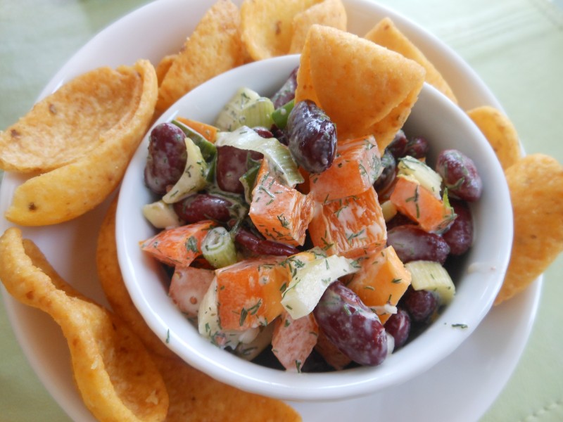 Red and Green Snow Day Salad