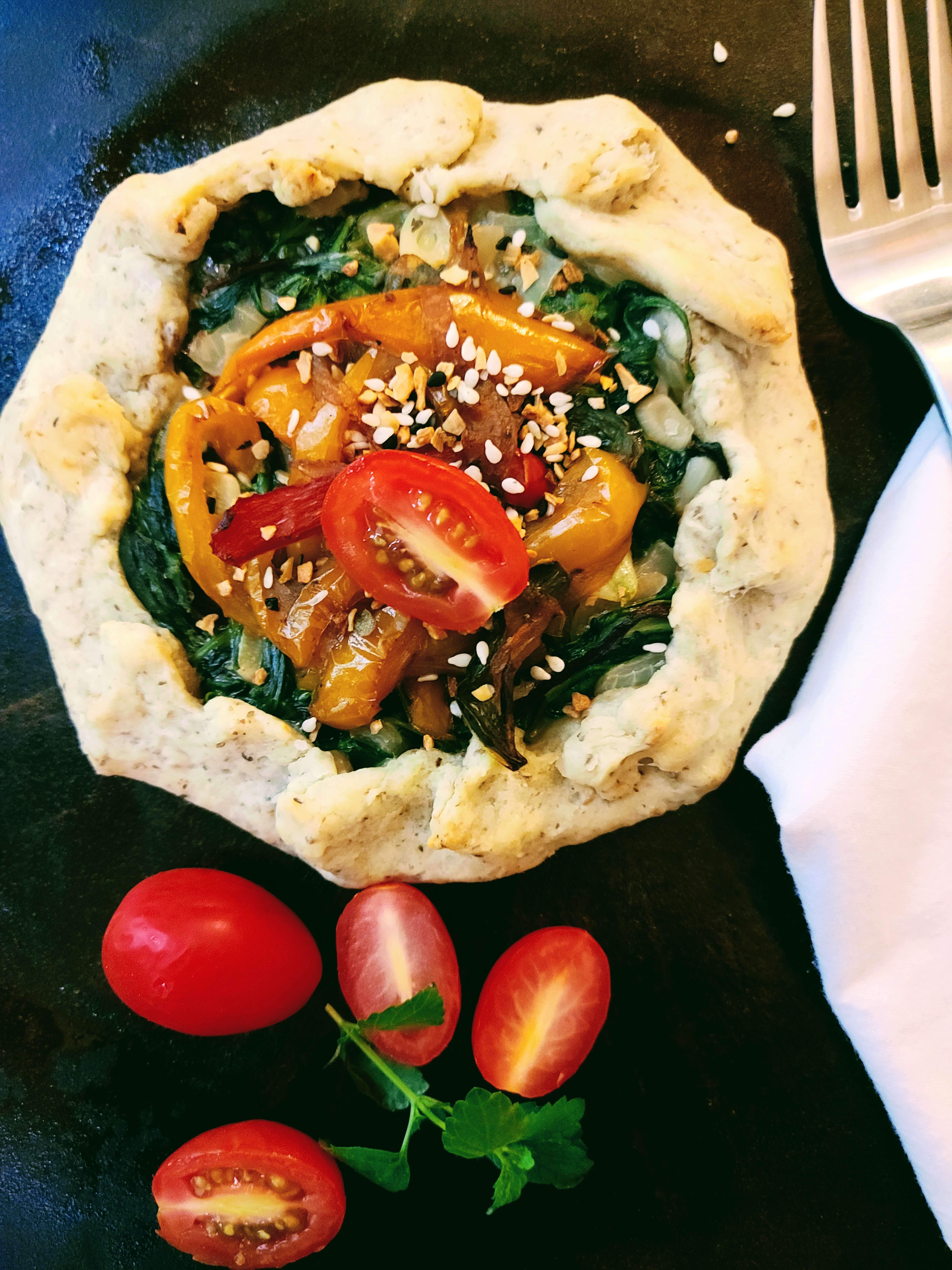 Almost Oil-Free Pie, Tart, & Pastry Dough + Savory Galette (vegan & plant-based)