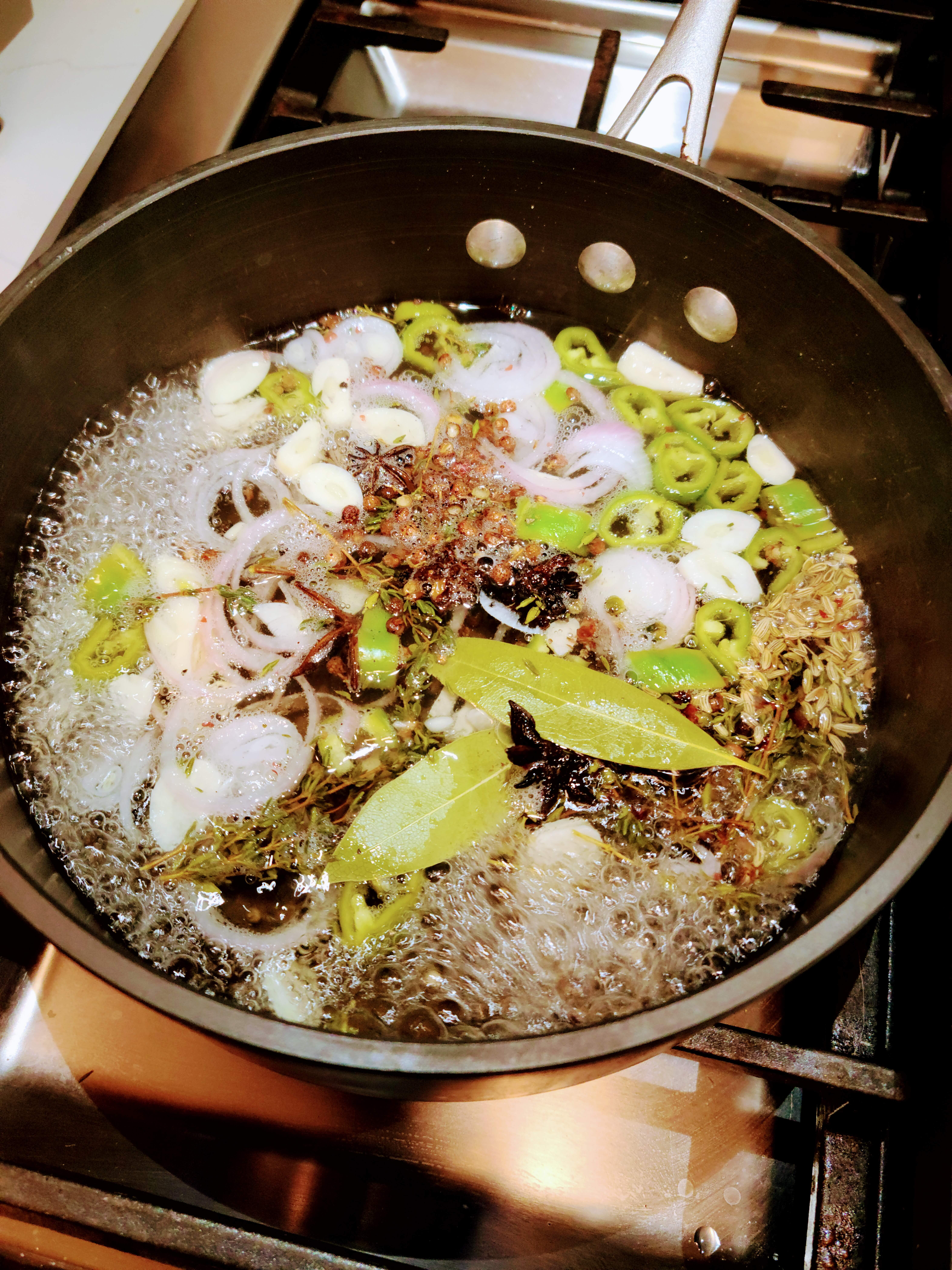 Escabeche Brine Salad with Peanuts in Hot Chili Oil