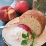 Scrumptious Peach Poundcake with Peach Schnapps (vegan/plant-based)