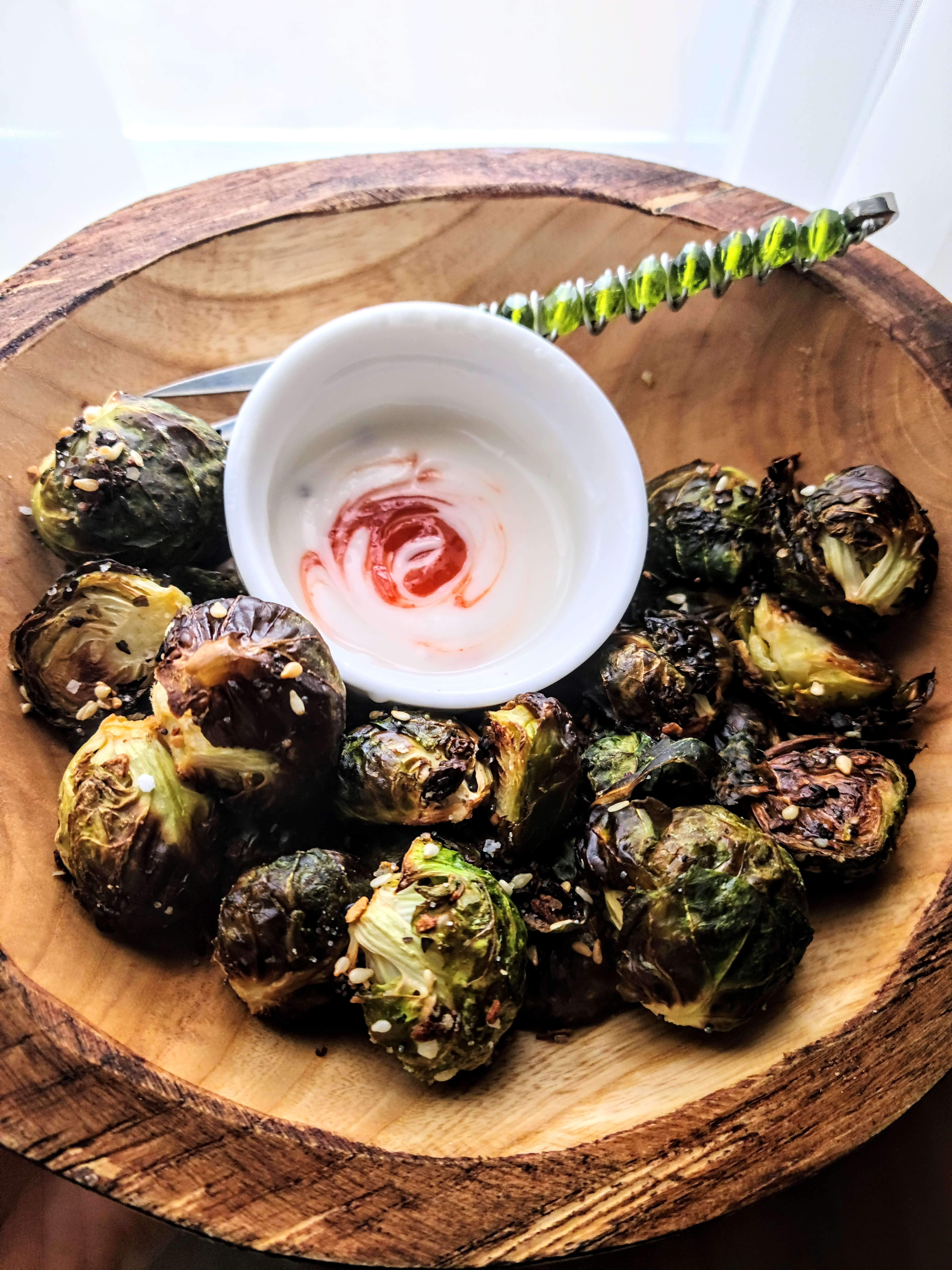 Crispy Everything Bagel Brussels Sprouts (vegan & plant-based)