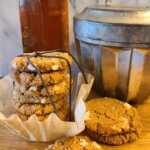 Cashew Butter-Ginger-Miso Cookies with White Chocolate Chips (vegan/plant-based)