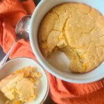 Buttery Cornbread-Biscuit Spoonbread (vegan & plant-based)