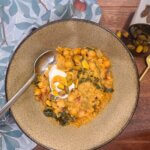 Creamy Stovetop Chickpea Enchilada Casserole (vegan/gf)