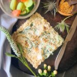 Spinach-Onion Quiche with Savory Press-In Crust (vegan/plant-based/gluten-free)
