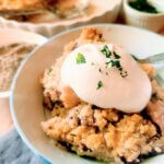Peach Crumble with Cardamom (vegan/plant-based)