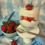 Strawberry Parfait with Cardamom Creme Fraiche (vegan/plant-based/gluten-free)