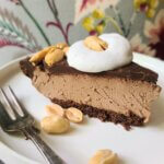 No-Bake Chocolate-Peanut Butter Cheesecake Pie (vegan & plant-based with gluten-free option)