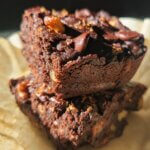 The Best Espresso Black Bean Brownies with Banana, Chocolate Chips & Walnuts aka Chunky Monkey Brownies