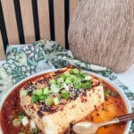 Silken Tofu with Chili Crisp Sauce (vegan/plant-based)